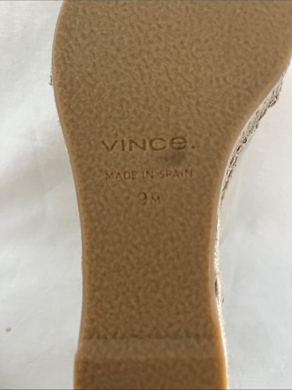 Vince Cream Leather Crisscross Espadrille Mules wedge - Picture 11 of 11